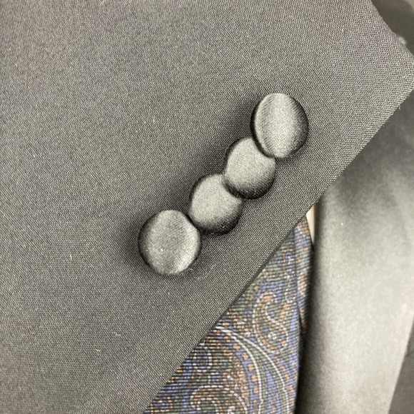 Nautica Mens 2-pc Suit Modern fit Tuxedo Jacket‎ 42L Pants 36W Black E121876 - Picture 6 of 16